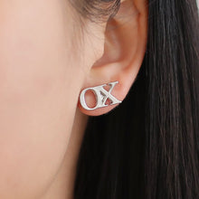 Load image into Gallery viewer, XO Silver Earring